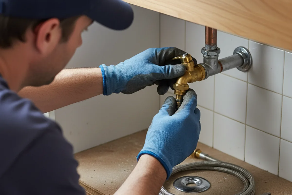 Shutoff valve and fitting work during Burst Pipe Repair in Whick